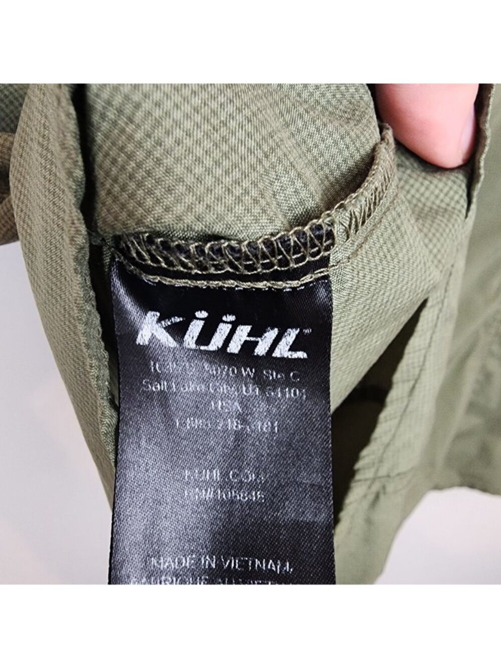 Kuhl short sleeve button down shirt sz L men green - Picture 6 of 11